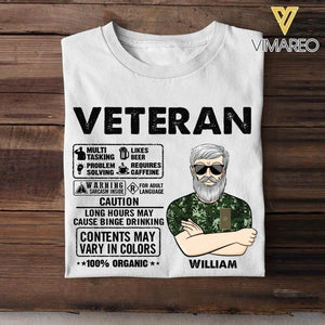 Personalized Danish Veterans/Soldier Tshirt Printed 22JUY-HC07