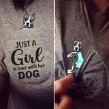 Personalized Just A Girl In Loves With Her Dog Tshirt Printed QTVQ0707
