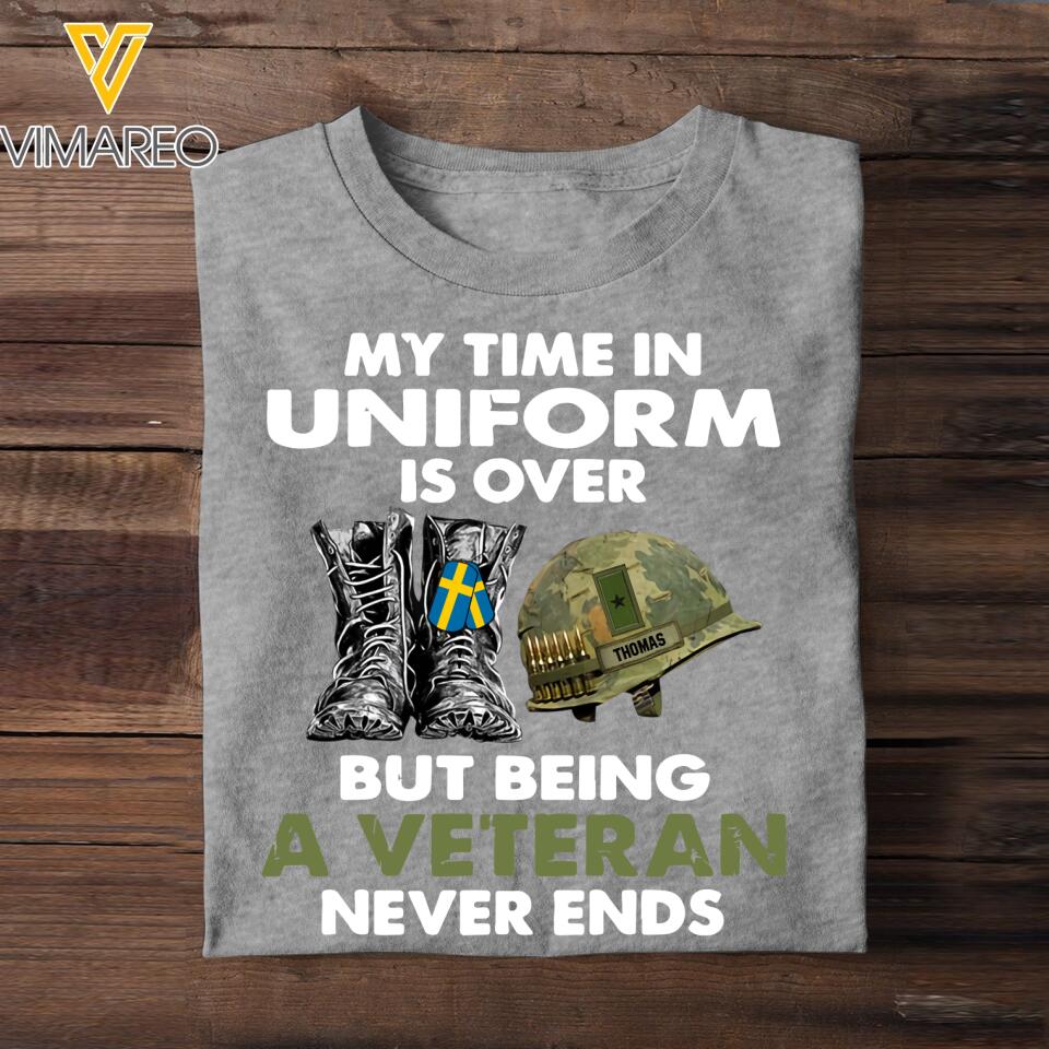 DH Personalized Swedish Veterans/Soldier Tshirt Printed HQ0807