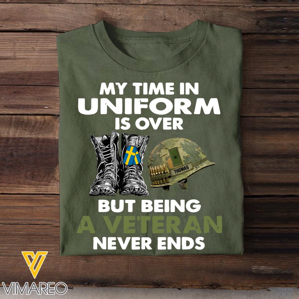 DH Personalized Swedish Veterans/Soldier Tshirt Printed HQ0807