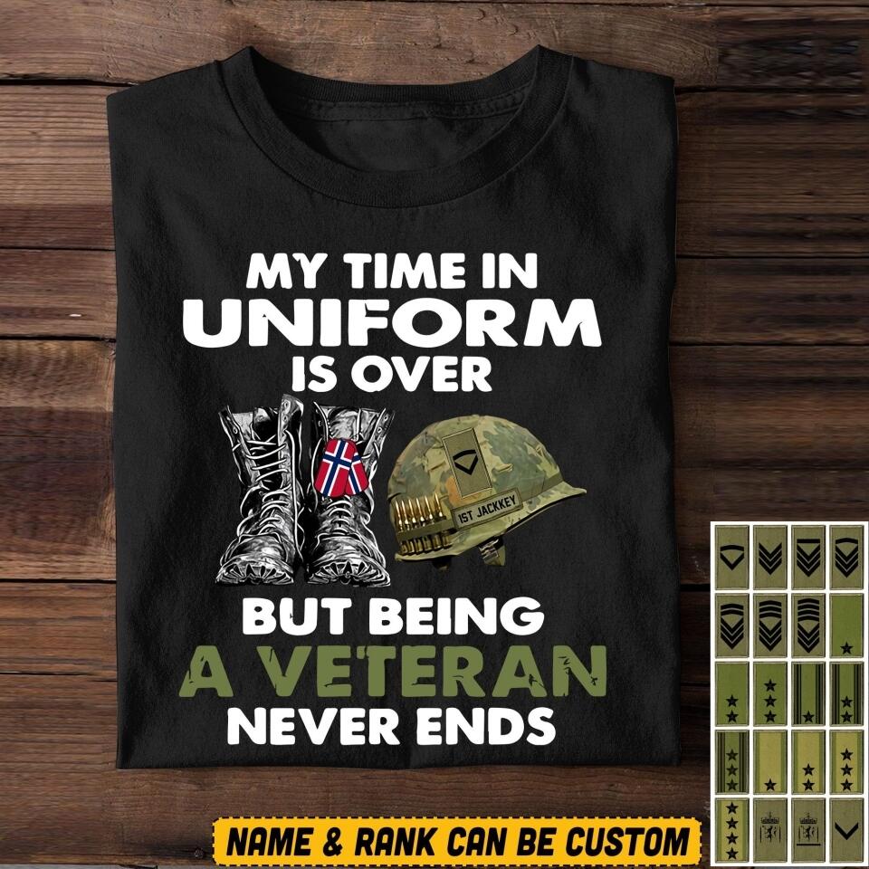 DH Personalized Norwegian Veterans/Soldier Tshirt Printed HQ0807