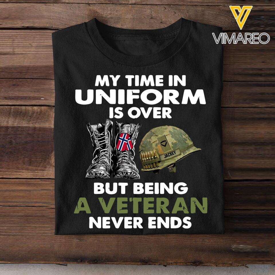 DH Personalized Norwegian Veterans/Soldier Tshirt Printed HQ0807