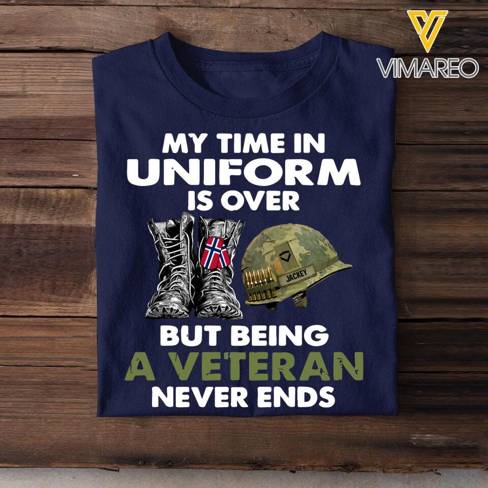 DH Personalized Norwegian Veterans/Soldier Tshirt Printed HQ0807