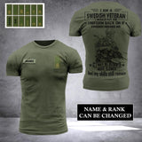 DH Personalized Swedish Veterans/Soldier Tshirt 3D Printed HC0807