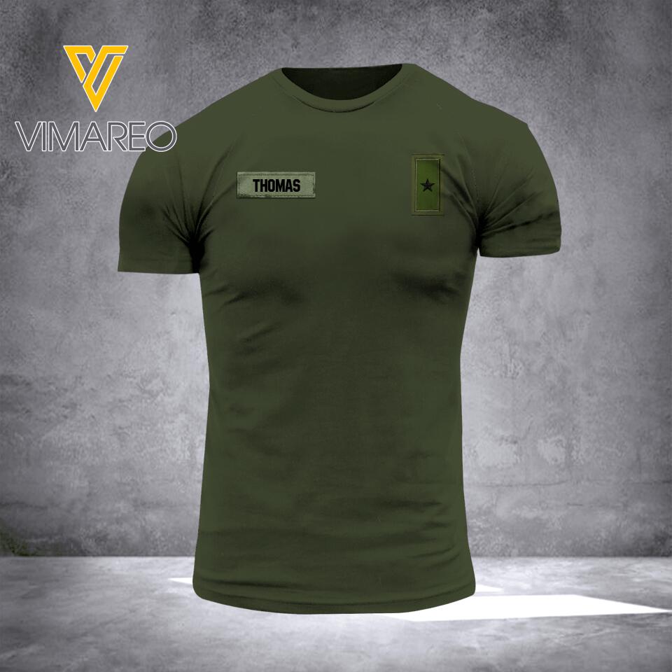DH Personalized Swedish Veterans/Soldier Tshirt 3D Printed HC0807