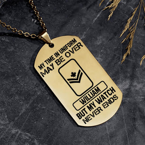 DH Personalized Canadian Soldier/Veterans Necklaces Printed DT0807