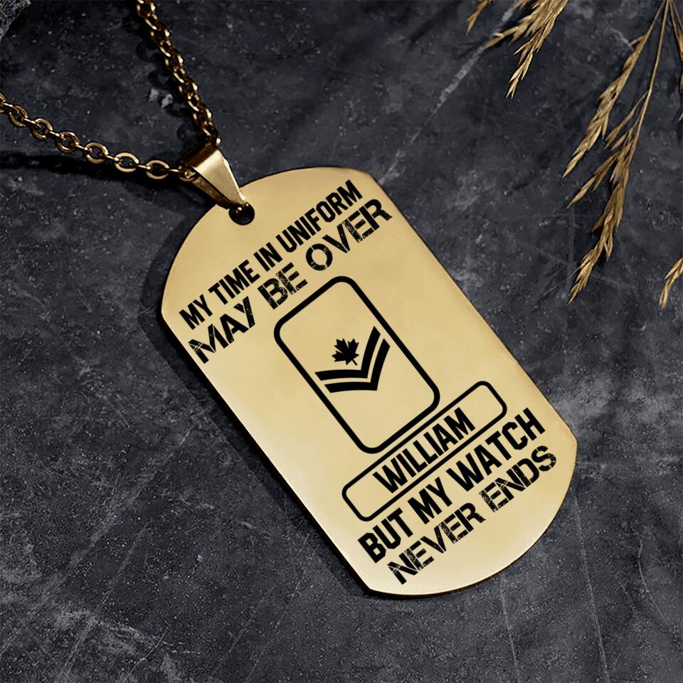 DH Personalized Canadian Soldier/Veterans Necklaces Printed DT0807