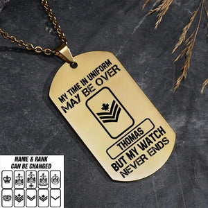 DH Personalized Canadian Soldier/Veterans Necklaces Printed DT0807