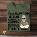 Personalized US Veterans/Soldier Tshirt Printed 22JUY-HC11