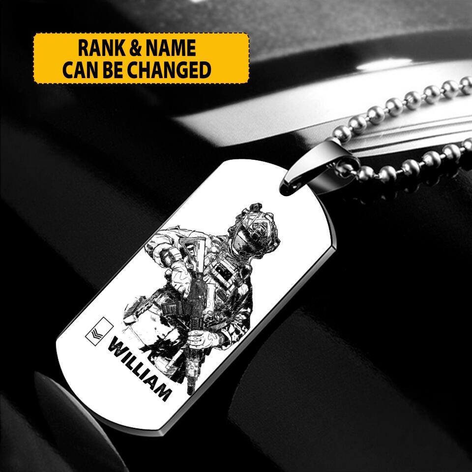 Personalized Australian Soldier/Veterans Necklaces Printed 22JUY-HY11