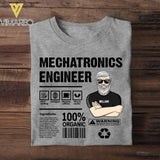 Personalized Mechatronics Engineeer 100% Organic Tshirt Printed QTVQ1107