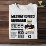 Personalized Mechatronics Engineeer 100% Organic Tshirt Printed QTVQ1107
