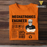 Personalized Mechatronics Engineeer 100% Organic Tshirt Printed QTVQ1107