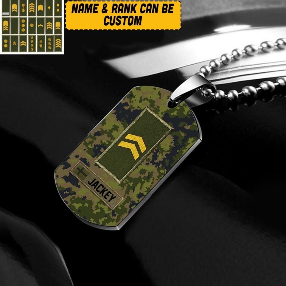 Personalized Finnish Soldier/Veterans Necklaces Printed 22JUY-HQ11