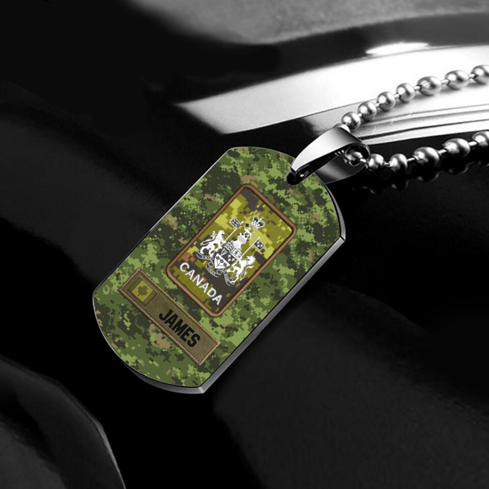 Personalized Canadian Soldier/Veterans Necklaces Printed 22JUY-HQ11