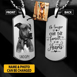 Personalized No Longer Our Side Forever In My Heart Dog Upload Photo Necklaces Printed NQHC1107