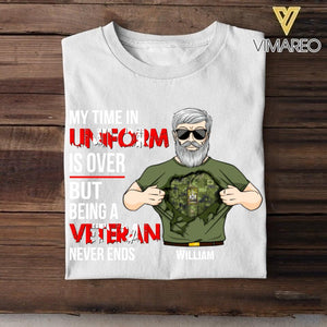 Personalized Canadian Veterans/Soldier Tshirt Printed 22JUY-DT12