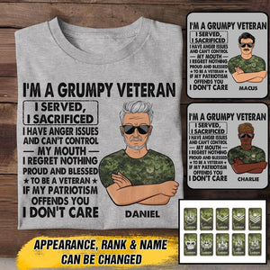 Personalized Canadian Veterans/Soldier Tshirt Printed 22JUY-HY12