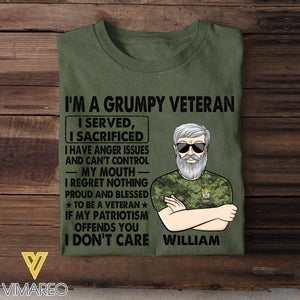Personalized Canadian Veterans/Soldier Tshirt Printed 22JUY-HY12