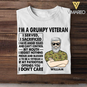 Personalized Australian Veterans/Soldier Tshirt Printed 22JUY-HY12