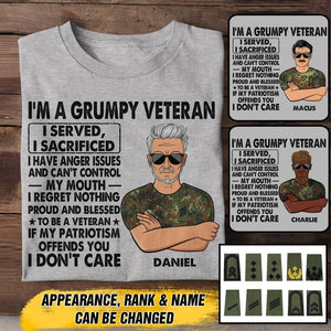 Personalized German Veterans/Soldier Tshirt Printed 22JUY-HY12