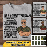 Personalized German Veterans/Soldier Tshirt Printed 22JUY-HY12