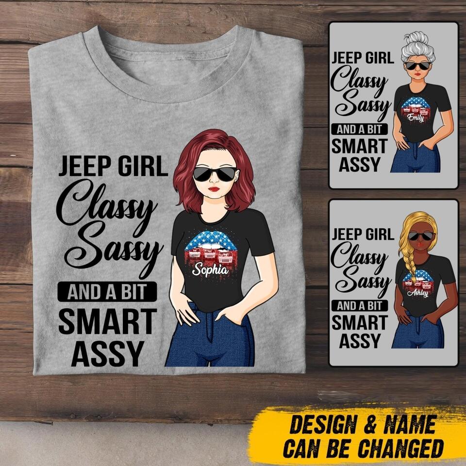 Personalized Jeep Girl Classy Sassy And A Bit Smart Assy Tshirt Printed 22JUY-DT13