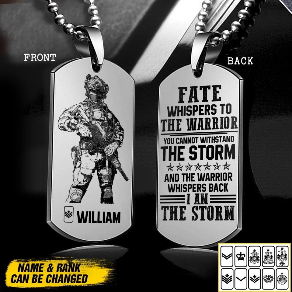 DH Personalized Canadian Soldier/Veterans Necklaces Printed DT1307