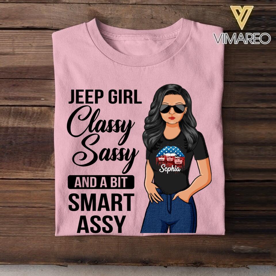 Personalized Jeep Girl Classy Sassy And A Bit Smart Assy Tshirt Printed 22JUY-DT13