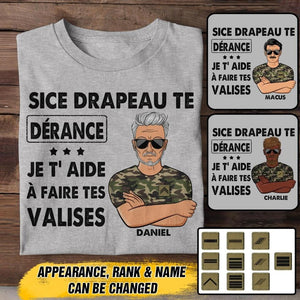 Personalized French Veterans/Soldier Tshirt Printed 22JUY-HY13