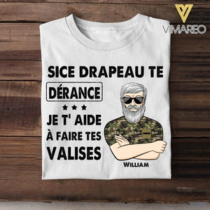 Personalized French Veterans/Soldier Tshirt Printed 22JUY-HY13
