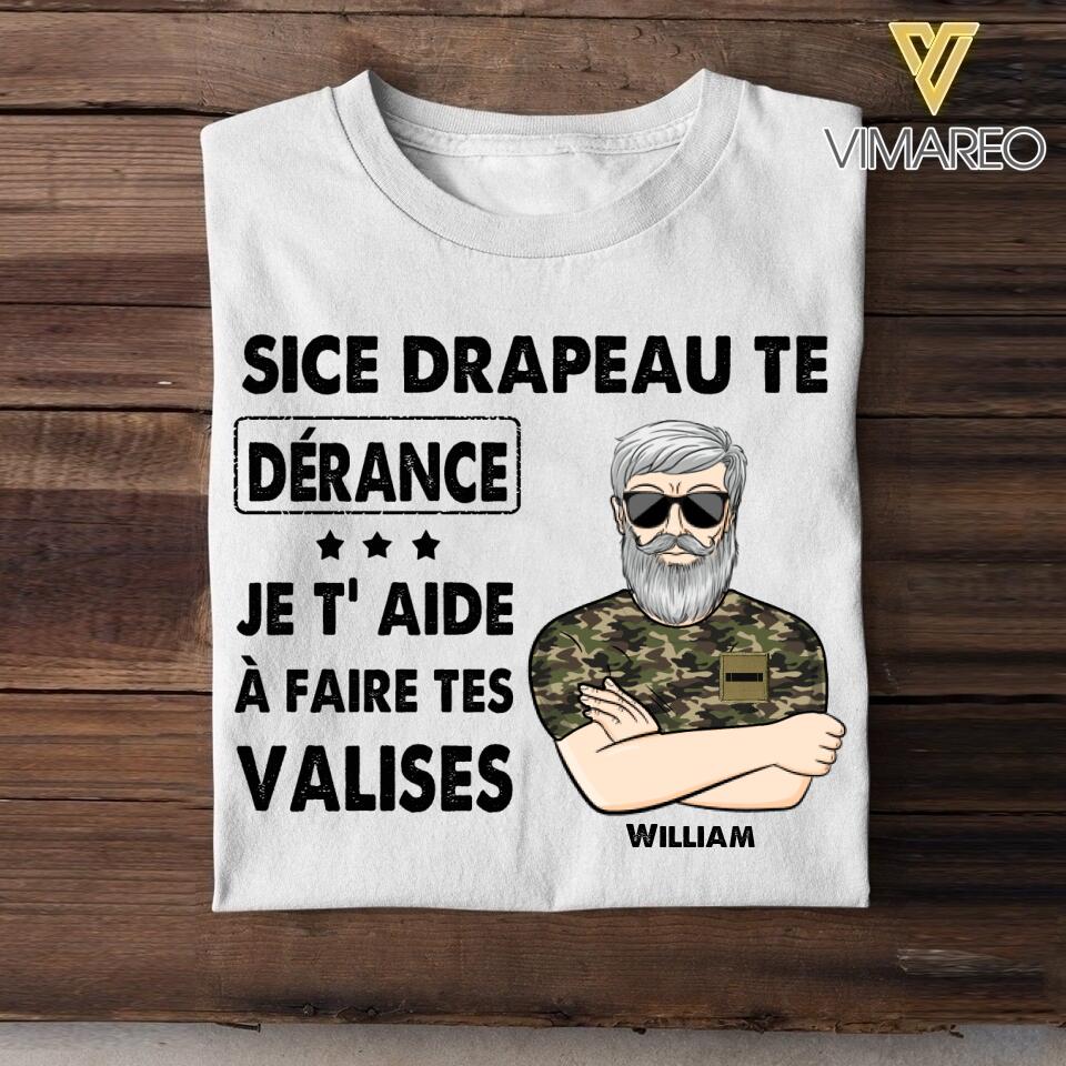 Personalized French Veterans/Soldier Tshirt Printed 22JUY-HY13