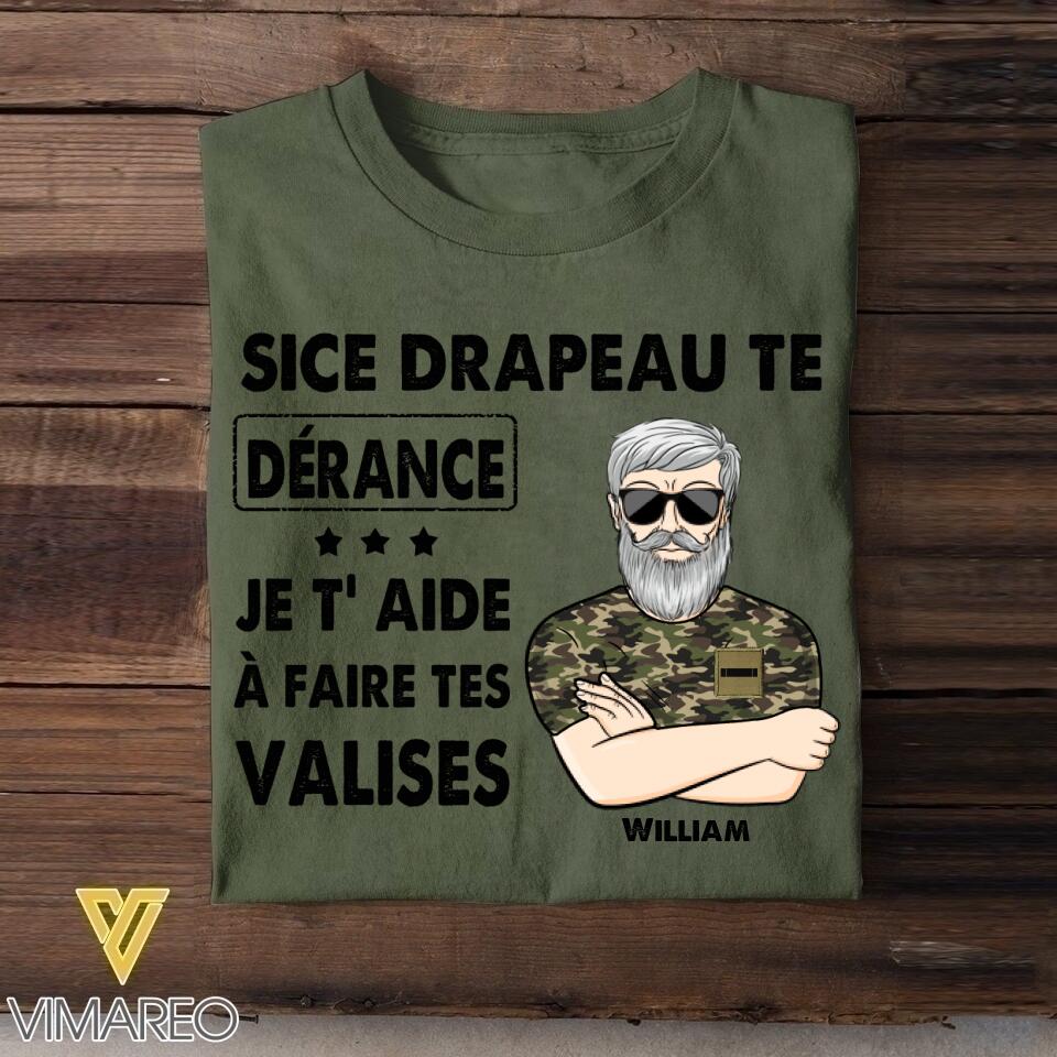 Personalized French Veterans/Soldier Tshirt Printed 22JUY-HY13