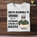 Personalized Spainish Veterans/Soldier Tshirt Printed 22JUY-HY13