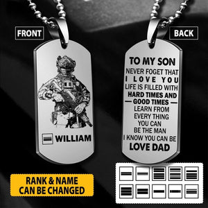 Personalized French Veterans/Soldier Necklaces Printed 22JUY-HY14