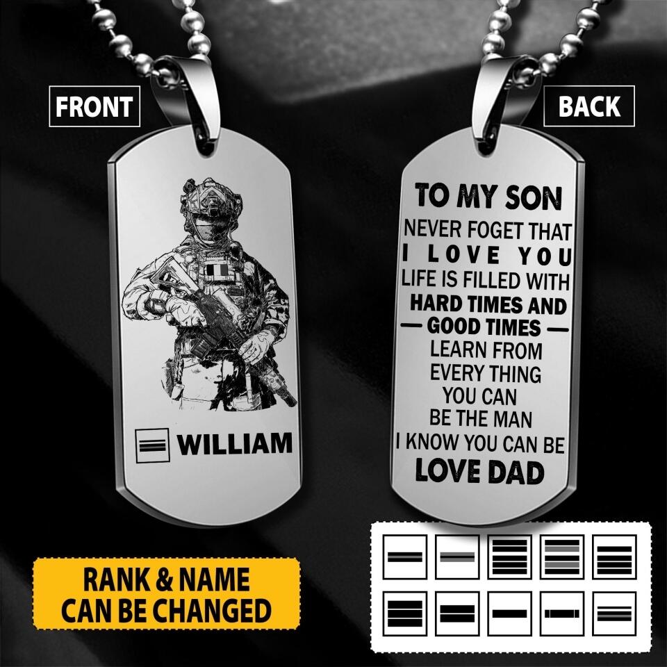 Personalized French Veterans/Soldier Necklaces Printed 22JUY-HY14