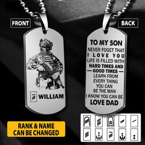 Personalized German Soldier/Veterans Necklaces Printed 22JUY-HY14