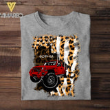 Personalized Jeep Leopard Criss Cross Tank Or Tshirt Printed QTDT1407