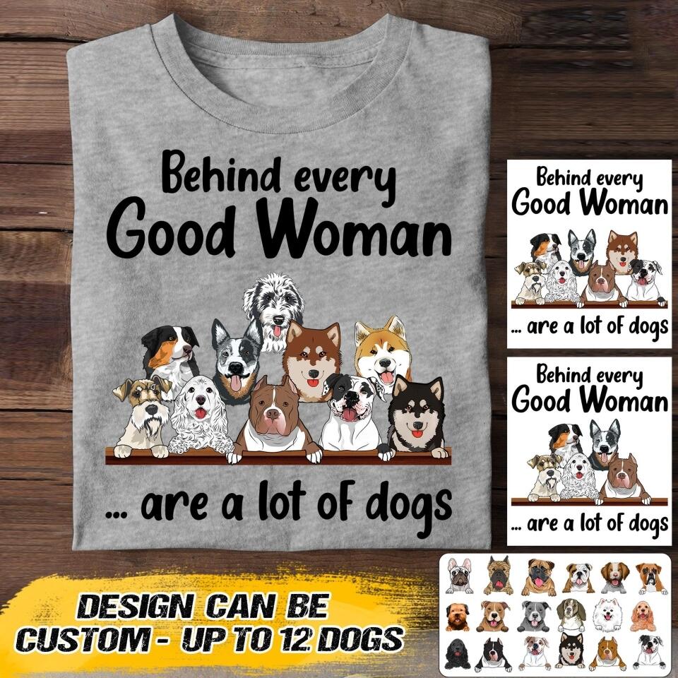 Personalized Behind Every Good Woman Are A Lot Of Cats Tshirt Printed QTVQ1407
