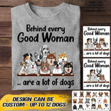 Personalized Behind Every Good Woman Are A Lot Of Cats Tshirt Printed QTVQ1407