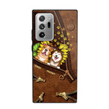 Personalized Dogs With Sunflower Phone Case Printed NQHC1407