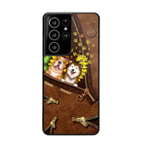 Personalized Dogs With Sunflower Phone Case Printed NQHC1407