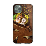 Personalized Dogs With Sunflower Phone Case Printed NQHC1407