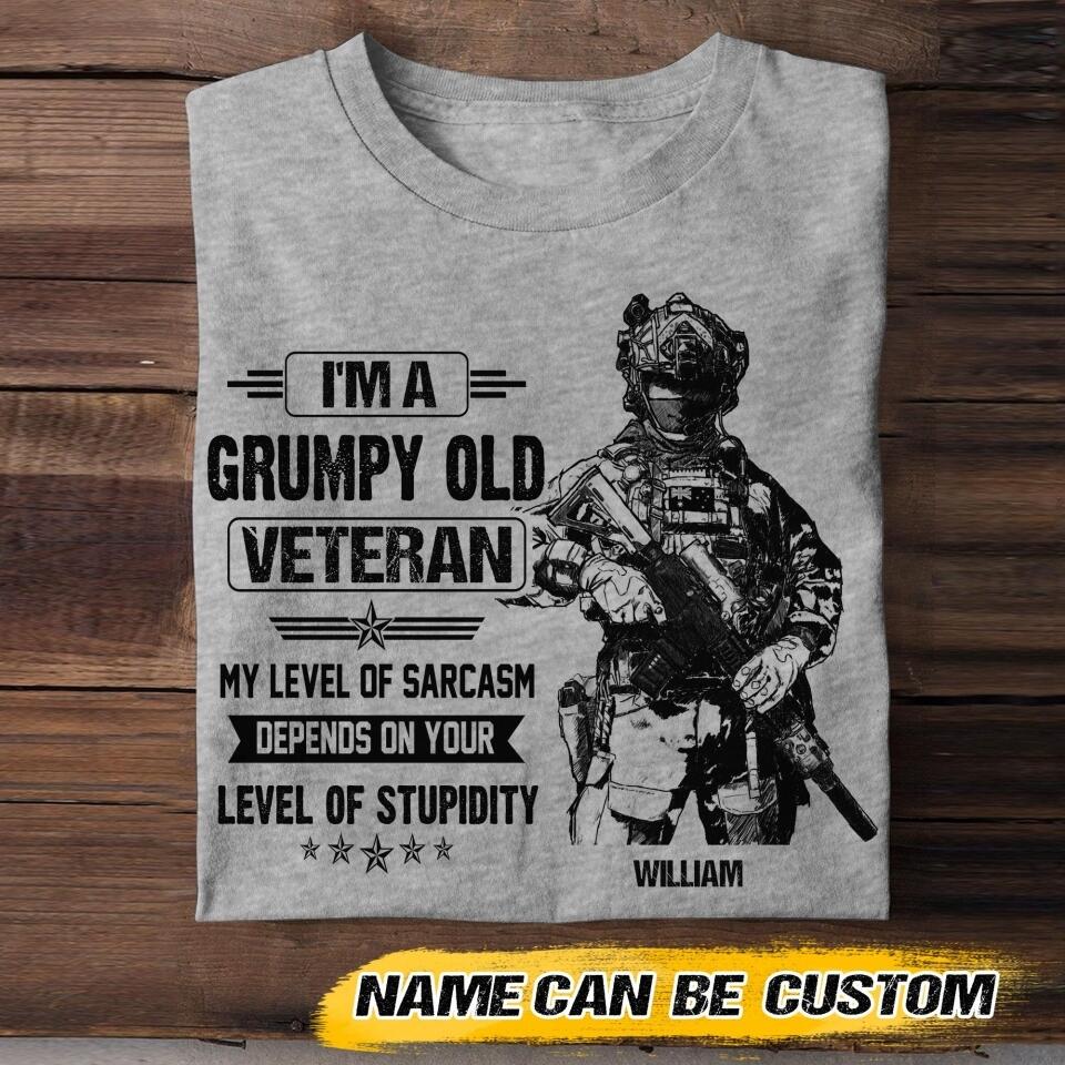 Personalized Australian Veterans/Soldier Tshirt Printed 22JUY-HQ14