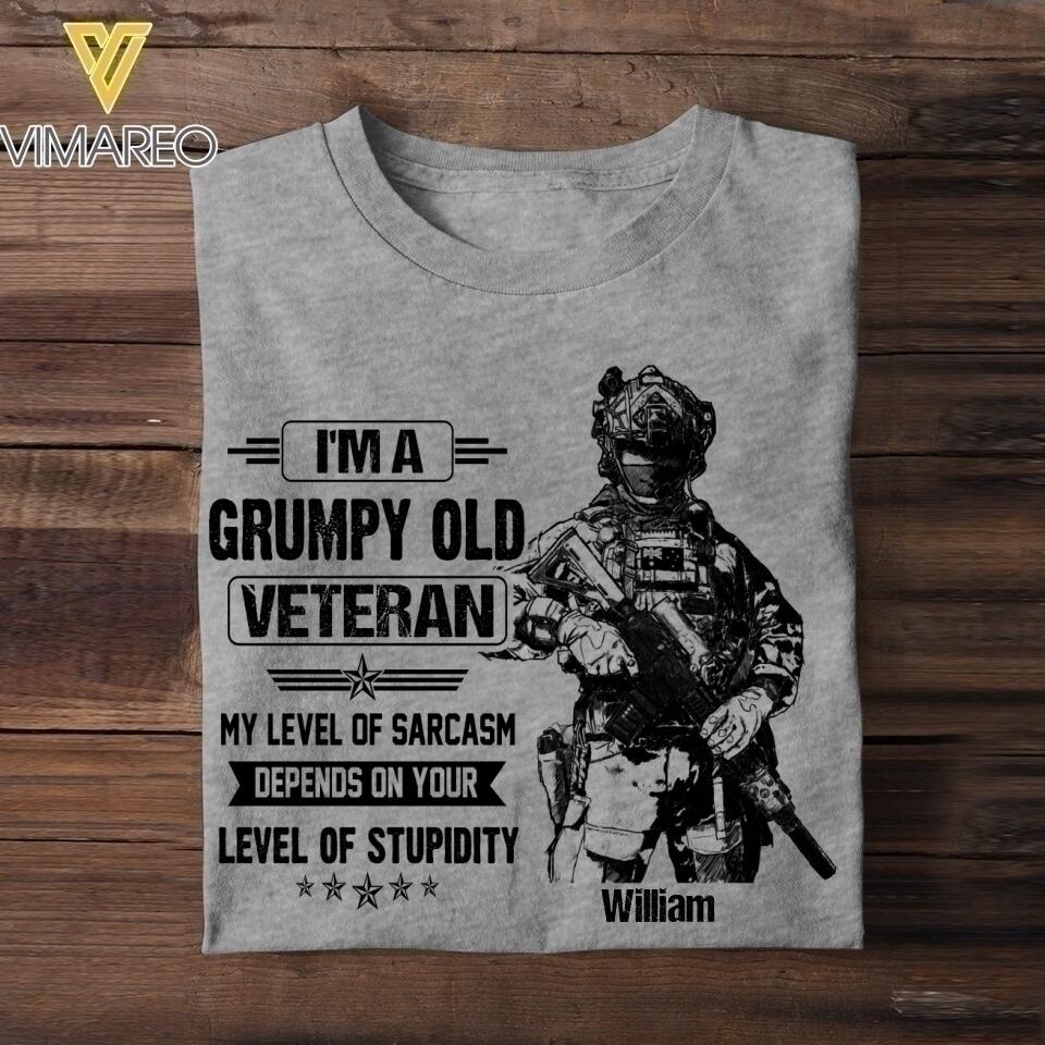 Personalized Australian Veterans/Soldier Tshirt Printed 22JUY-HQ14