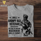 Personalized Australian Veterans/Soldier Tshirt Printed 22JUY-HQ14