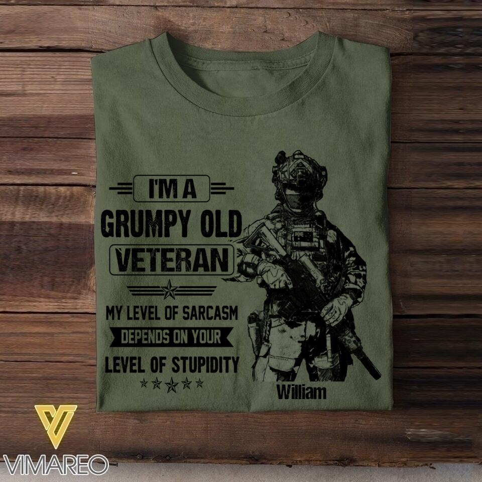 Personalized Australian Veterans/Soldier Tshirt Printed 22JUY-HQ14