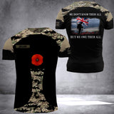 Personalized UK Veteran/ Solider Camo We Don't Know Them All Hoodie or Tshirt 3D Printed QTDT1507