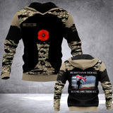 Personalized UK Veteran/ Solider Camo We Don't Know Them All Hoodie or Tshirt 3D Printed QTDT1507