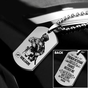 Personalized I'm A French Veteran Necklaces Printed DHHQ1307